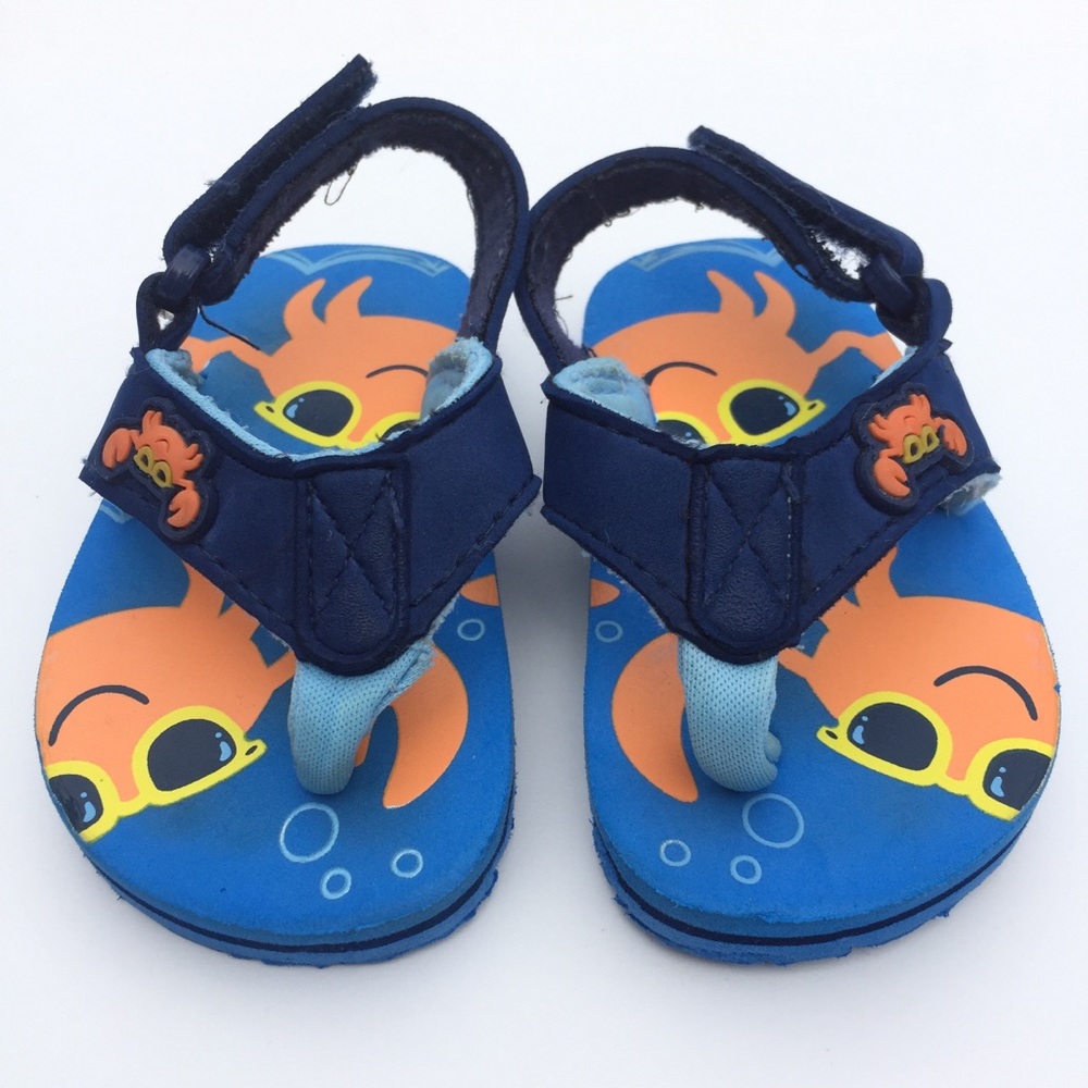 EUC Baby / Toddler Sz 4 Crab Flip Flops